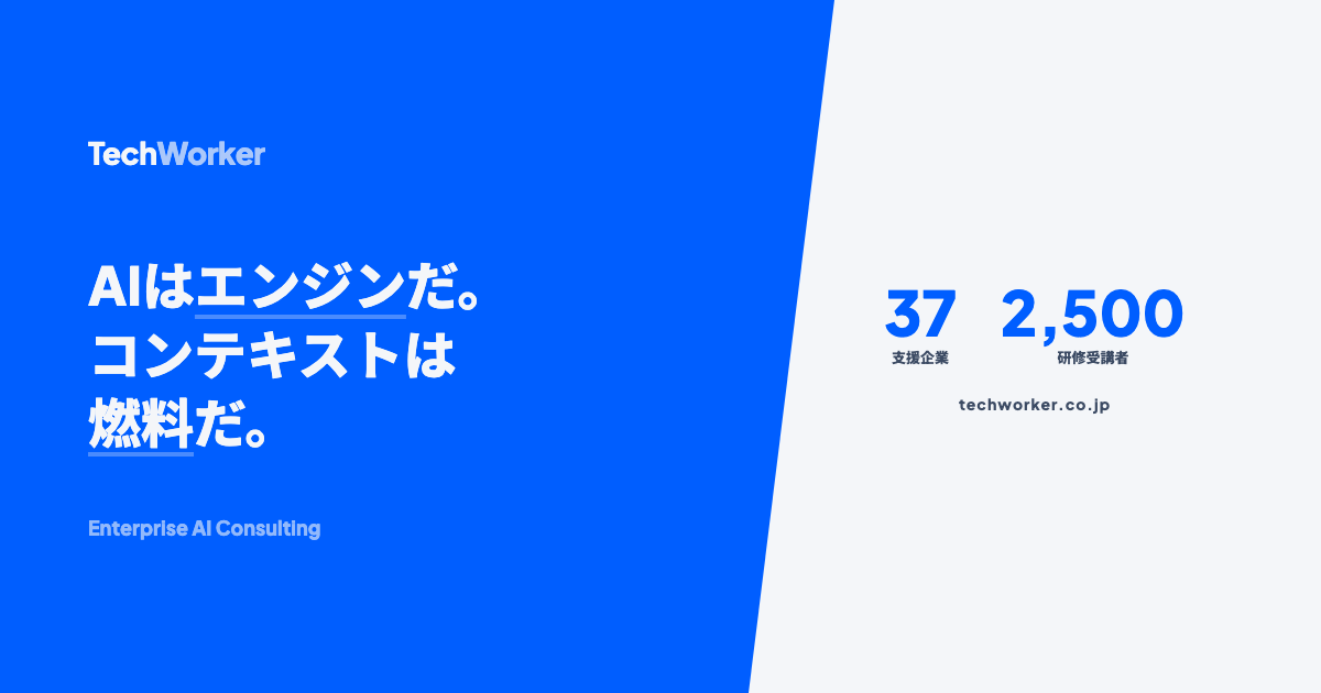 生成AI法人研修｜主要AIツール全対応 | 株式会社TechWorker