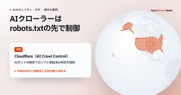 AIクローラーはrobots.txtの先で制御。名乗りに頼らず、検証済みのボットだけを通す